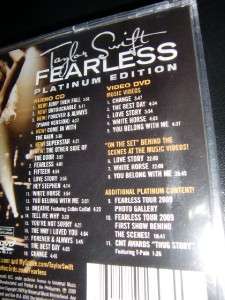 TAYLOR SWIFT FEARLESS CD + DVD PLATINUM ED PHILIPPINES  
