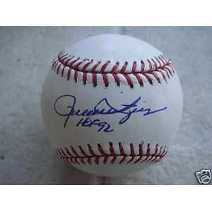 Rollie Fingers Signed Ball   As Brewers Hof 92 Official