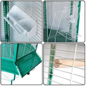 Large Hexagonal Top Aviary Parrot Bird Finch Macaw Cage  
