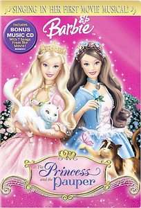 Barbie as the Princess and the Pauper DVD, 2004, Includes Bonus CD 