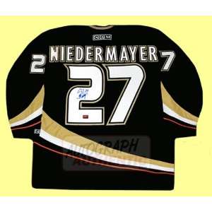  Autographed Scott Niedermayer Anaheim Ducks Jersey (Black 