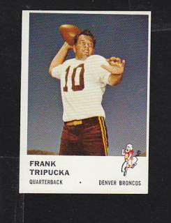 1961 Fleer #144 Frank Tripucka Denver Broncos NMT MT  