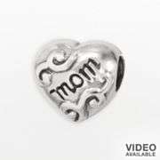 Individuality Beads Sterling Silver Mom Heart Bead