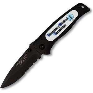 Smith & Wesson SW21802 Swat Baby Black Serrated with Insert Knife 