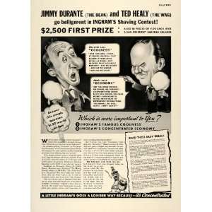   Cream Men Jimmy Durante Ted Healy   Original Print Ad