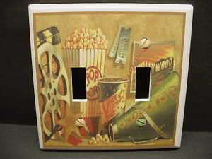 Movie Theater Room Tickets Light Switch Cover DBL V138  