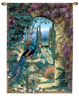 The Secret Garden Peacock Picture Tapestry Wall Hanging  