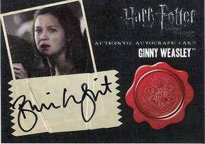 HARRY POTTER HALLOWS 2 WRIGHT   GINNY WEASLEY AUTOGRAPH  