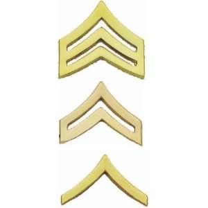  Chevrons   1 inch width   Sergeant (3 stripes)   Nickel 