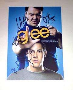 GLEE CAST X5 PP SIGNED POSTER 12X8 DIANNA AGRON  
