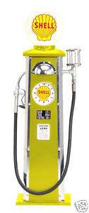 Shell Vintage Look Gas Pump with Clock & Lighted Globe  