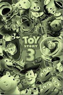 DISNEY POSTER ~ TOY STORY 3 GLOW IN DARK MOVIE Buzz  