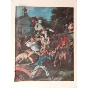 painting by William Hogarth 1754, 1960 full page Print Art 