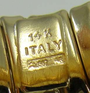 14K Gold Ring Stretch Band Italy Fits Sizes 7   8 1/2  