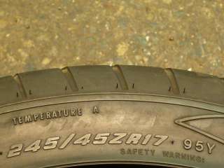 ONE NICE GOODYEAR EAGLE F 1, 245/45/17, TIRE # 38102 PRICE MATCH PLUS 