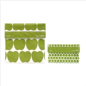  Sandwich and a Snack Kit, Lunchskins, Green Polka Dot 