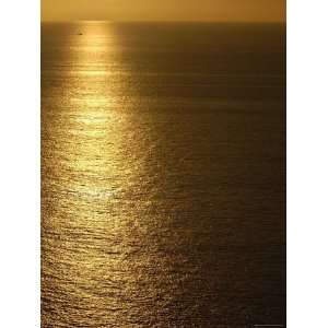  Fishing Boat in Distance on Sea at Sunset, Manabi Province 