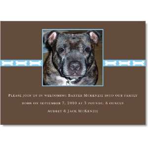   Give A Dog A Bone Blue Photo Pet Adoption Announcements