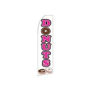  Donuts (Pink/White) Feather Flag (11.5 x 2.5 Feet) Patio 