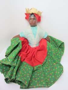 International Doll vintage HAITI Black Bisque Hand Made  