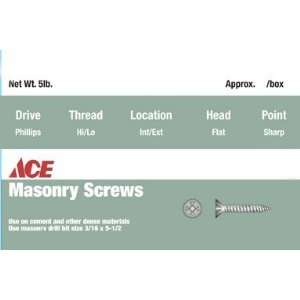  ACE DRYWALL SCREWS 586 14X134 MASONRY SCREWS 1/4X1 3/4 