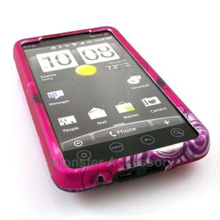 Pink Hibiscus Hard Case Cover For HTC Evo 4G  