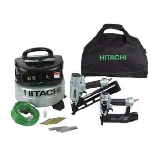 Hitachi 6 Gallon Air Compressor Kit w/ NT50AE2 and NT65MA4 KNT65APR 