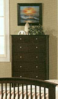 Dark Brown Contemporary Style 6 Drawer Chest of Drawers  