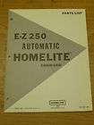 HOMELITE E Z 250 AUTOMATIC CHAIN SAW PARTS MANUAL