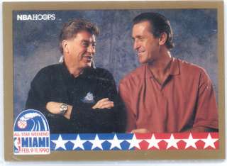 1990 CHUCK DALY PAT RILEY ALL STAR COACH CARD NBA HOOPS  
