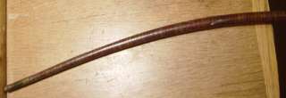 Antique Leather Wrapped Cane Walking Stick  