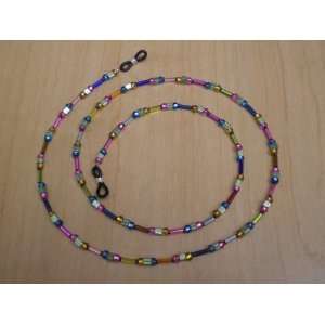   Bugle Czech Glass Bead Mix Eyeglass Chain Holder 