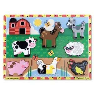 Melissa & Doug Farm Wooden Chunky Puzzle Toys & Games