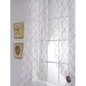    Lattice Embroidered Organza Sheer Curtains & Panels