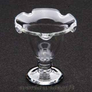 Tiny Miniature Ice Cream Sundae Cup Glass Dollhouse I55  