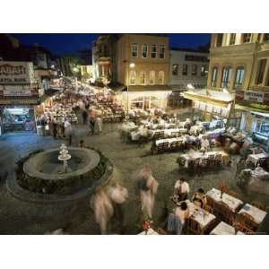  Fish Restaurants on the Pavement, Istanbul, Turkey Premium 