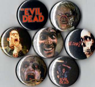 Evil Dead 7 pins buttons badges 2 bruce campbell new  