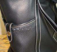 DOONEY & BOURKE LEATHER TOTE Bag BLACK Large wKey Fob Handbag PURSE 