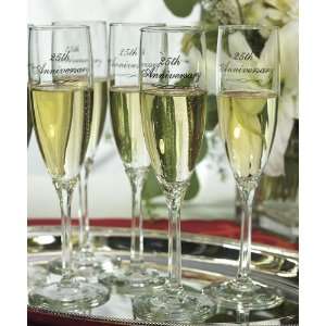    Set of 2 25th Anniversary Flutes   Engraveable