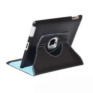 iPad 2 360° Rotating Smart Cover PU Leather Magnetic Case Swivel With 