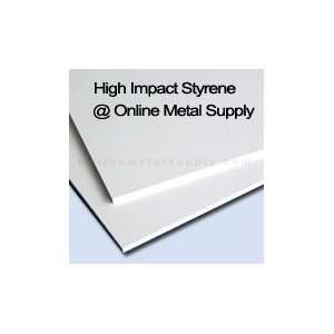  High Impact Styrene Sheet .125 x 12 x 24   White (HIPS 