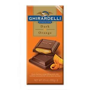 Ghirardelli Chocolate Dark & Orange Filled Bar, 3.5 oz  
