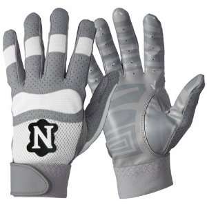  II Receiver Football Gloves WHITE/GRAY ADULT   XL
