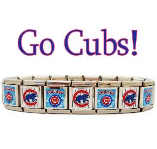 Chicago Cubs Italian link Bracelet  