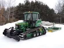 1994 John Deere 6400 Tractor w/ Gilbert Snow Groomer Set up  