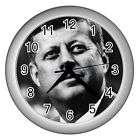 JOHN F. KENNEDY Wall Clock Silver GIFT DECOR COLLECTOR