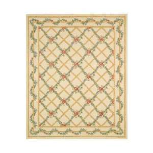  French Trellis Rug 3 Round Ivory