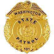 WASHINGTON STATE PATROL POLICE OFFICER BADGE PIN  