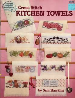 Sam Hawkins Cross Stitch Kitchen Towels Pattern  