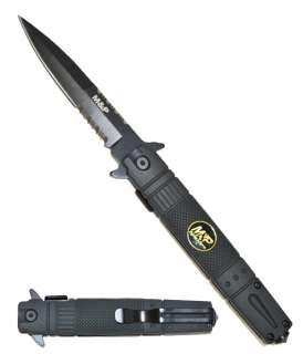   Military & Police Rescue Pocket Knife Spring Assisted Opening Stiletto